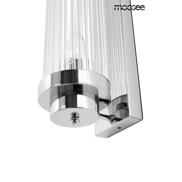 Lampa ścienna COLUMN 60 srebrna - Moosee