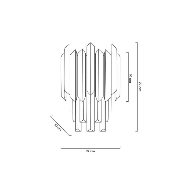 Lampa ścienna MAJESTIC złota - Moosee