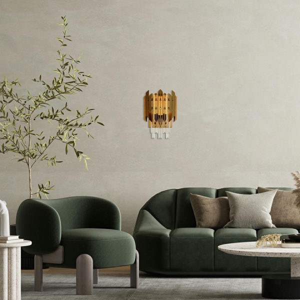 Lampa ścienna MAJESTIC złota - Moosee