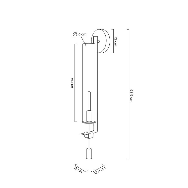 MOOSEE lampa ścienna BORGIA złota - Moosee