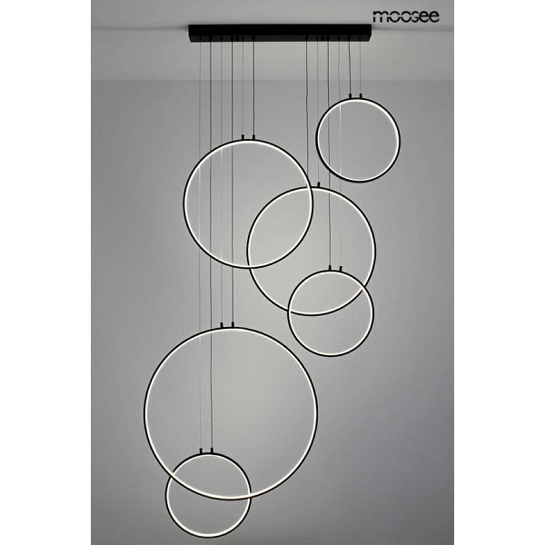 Lampa wisząca CIRCULO SIX czarna - Moosee