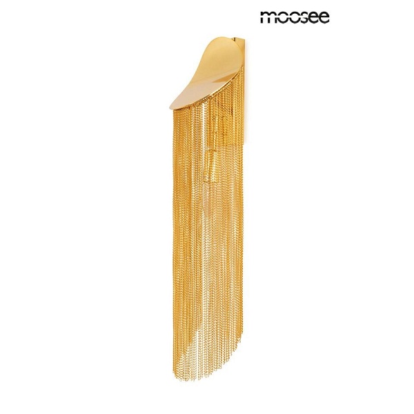 Lampa ścienna LAMBADA łańcuszki złota - Moosee
