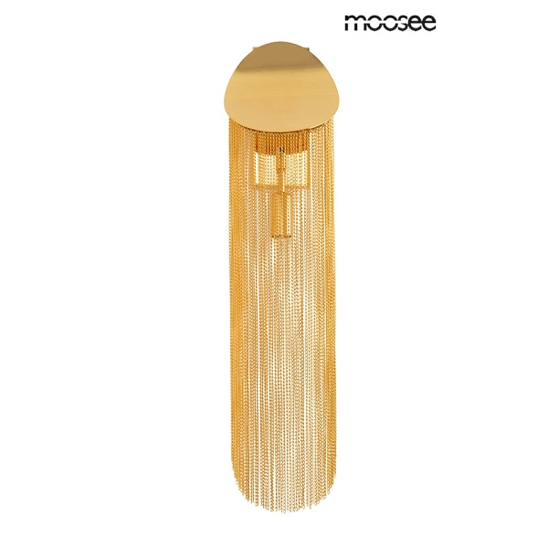 Lampa ścienna LAMBADA łańcuszki złota - Moosee