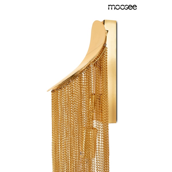Lampa ścienna LAMBADA łańcuszki złota - Moosee
