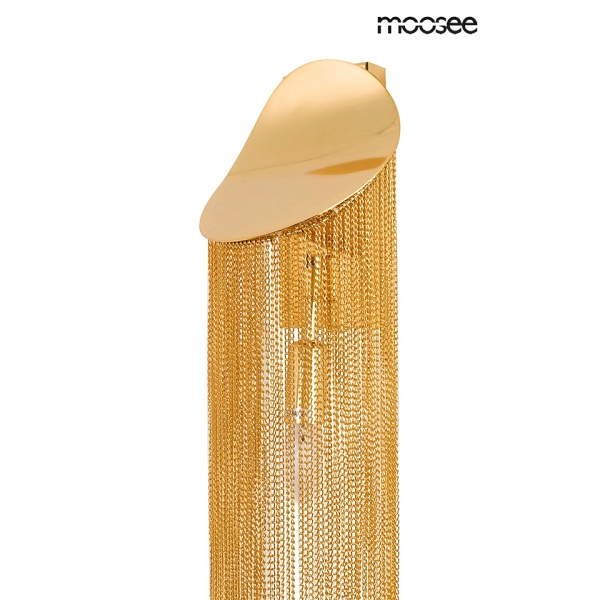 Lampa ścienna LAMBADA łańcuszki złota - Moosee