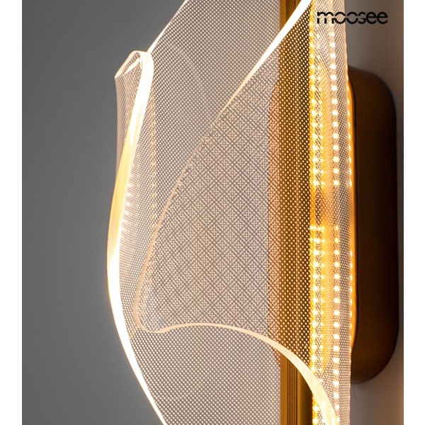 Lampa ścienna FROST złota - Moosee