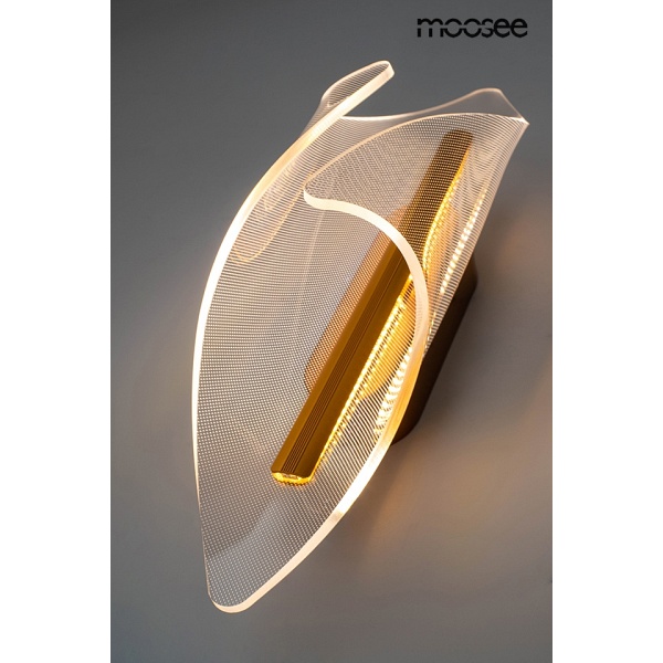 Lampa ścienna FROST złota - Moosee