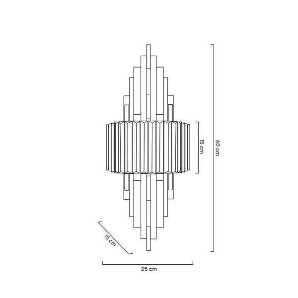 Lampa ścienna TOWERS złota - Moosee