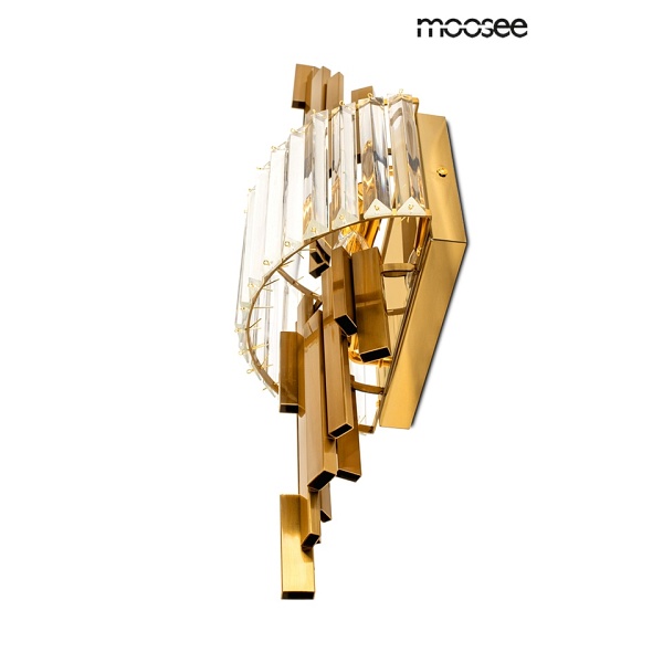 Lampa ścienna TOWERS złota - Moosee