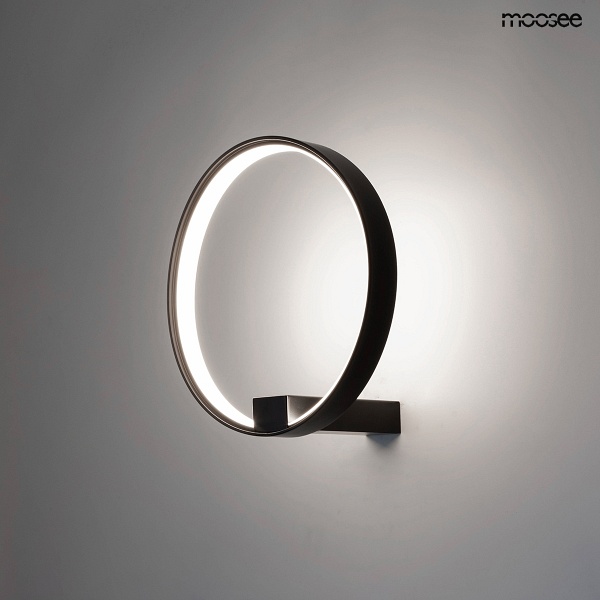 Lampa ścienna CIRCLE WALL czarna - Moosee
