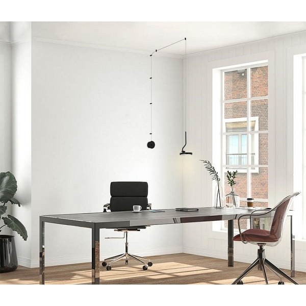 Lampa ścienna FLAT czarna - Moosee