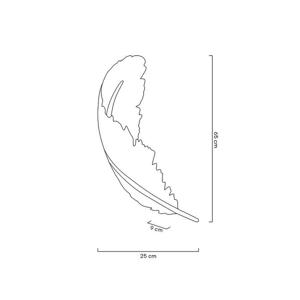 Lampa ścienna PIÓRKO biała / złota - Moosee