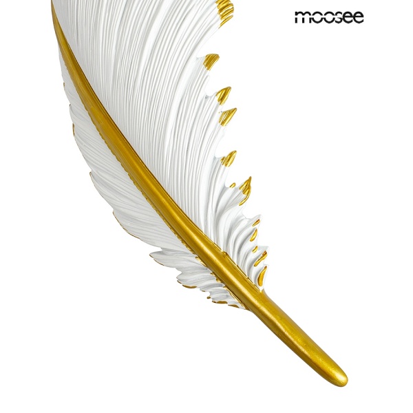 Lampa ścienna PIÓRKO biała / złota - Moosee