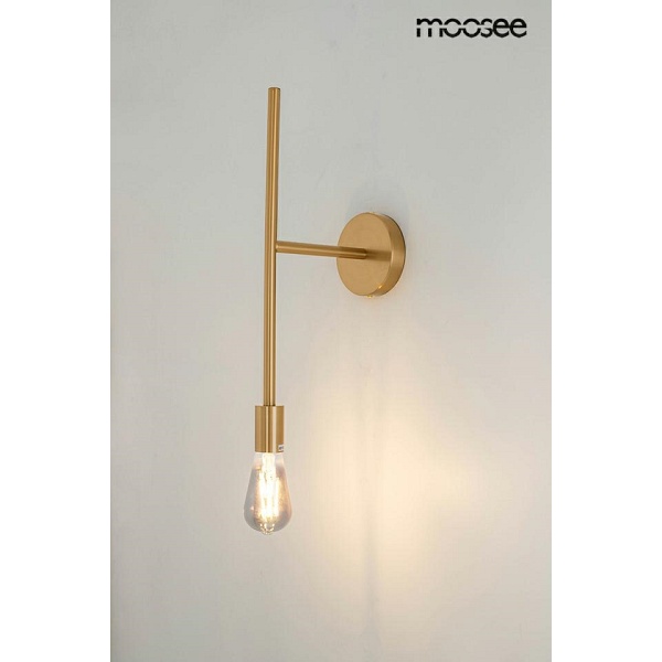 Lampa ścienna RIVA złota - Moosee