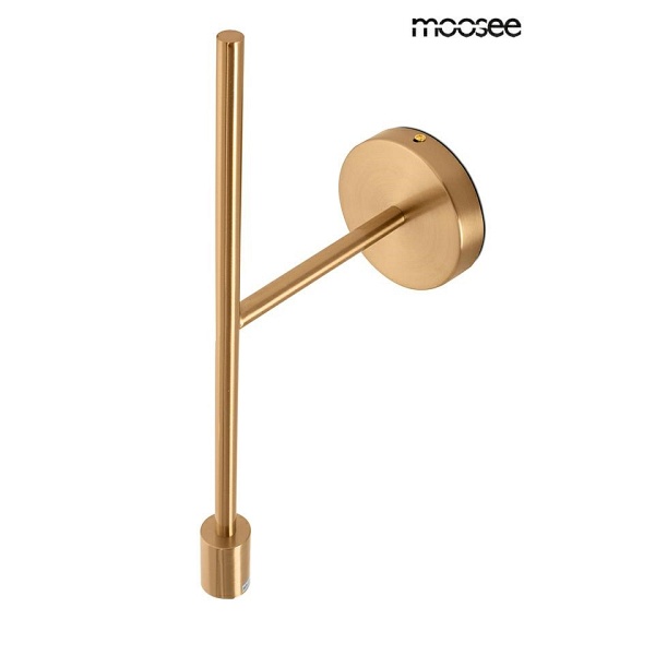 Lampa ścienna RIVA złota - Moosee