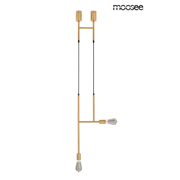 Lampa wisząca RIVA 2 złota - Moosee