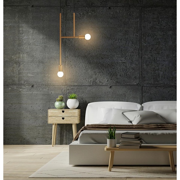 Lampa wisząca RIVA 2 złota - Moosee