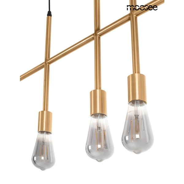 Lampa wisząca RIVA 5 złota - Moosee