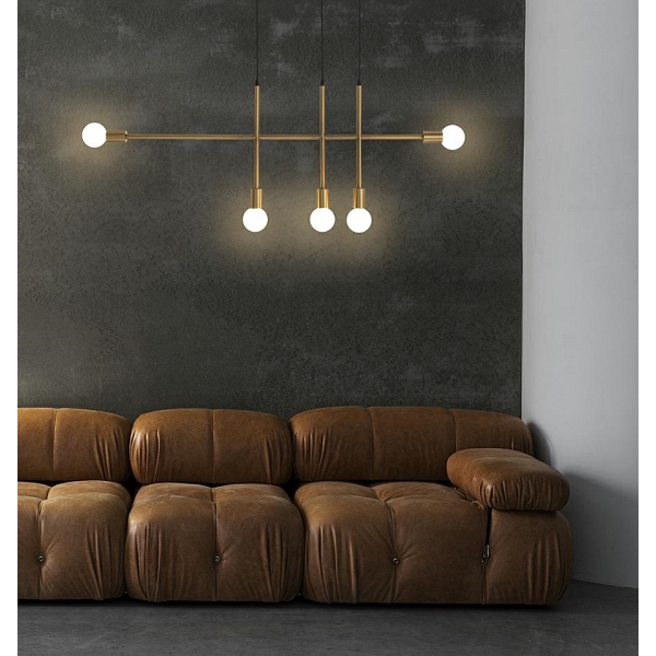 Lampa wisząca RIVA 5 złota - Moosee