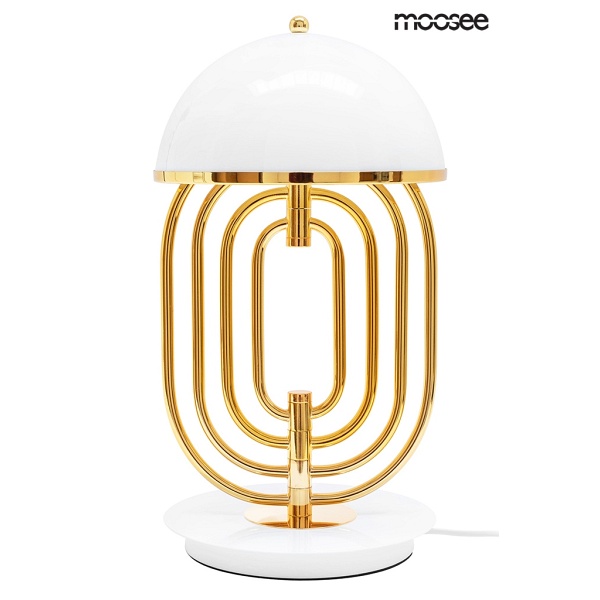 Lampa stołowa BOTTEGA złota / biała - Moosee