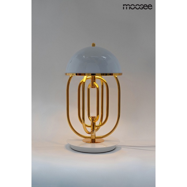 Lampa stołowa BOTTEGA złota / biała - Moosee
