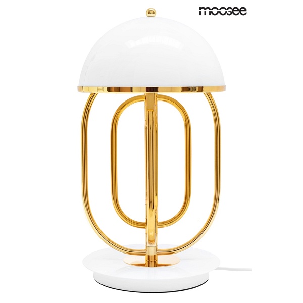 Lampa stołowa BOTTEGA złota / biała - Moosee
