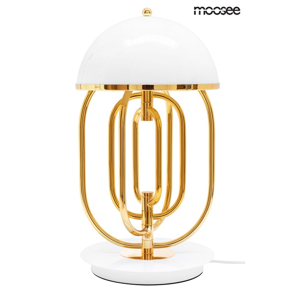 Lampa stołowa BOTTEGA złota / biała - Moosee