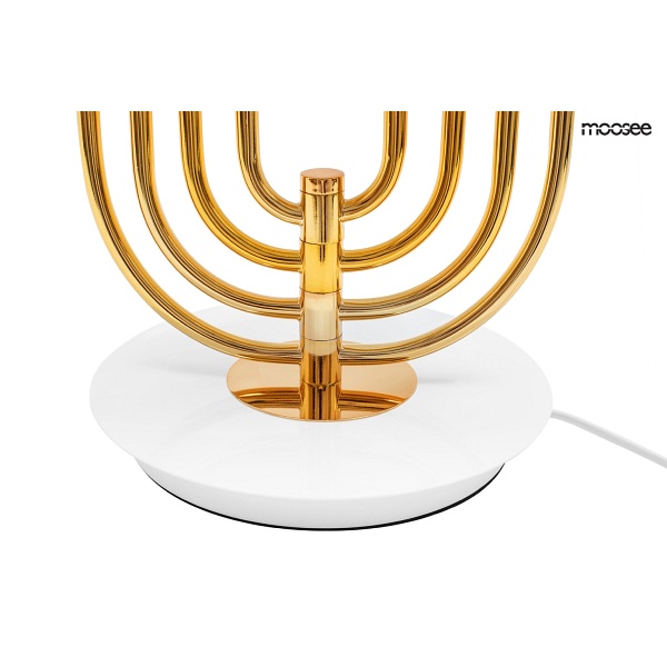 Lampa stołowa BOTTEGA złota / biała - Moosee