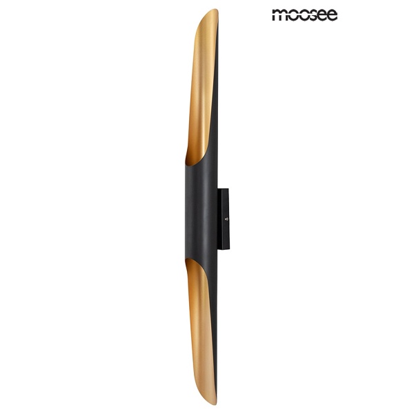 Lampa ścienna CONTEO WALL czarna / złota - Moosee