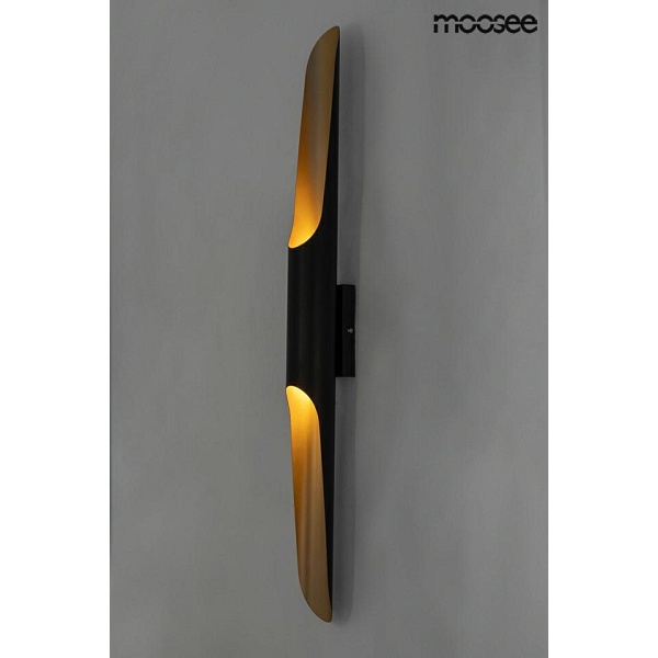 Lampa ścienna CONTEO WALL czarna / złota - Moosee