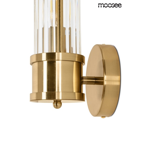 Lampa ścienna PILAR złota - Moosee
