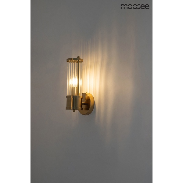 Lampa ścienna PILAR złota - Moosee