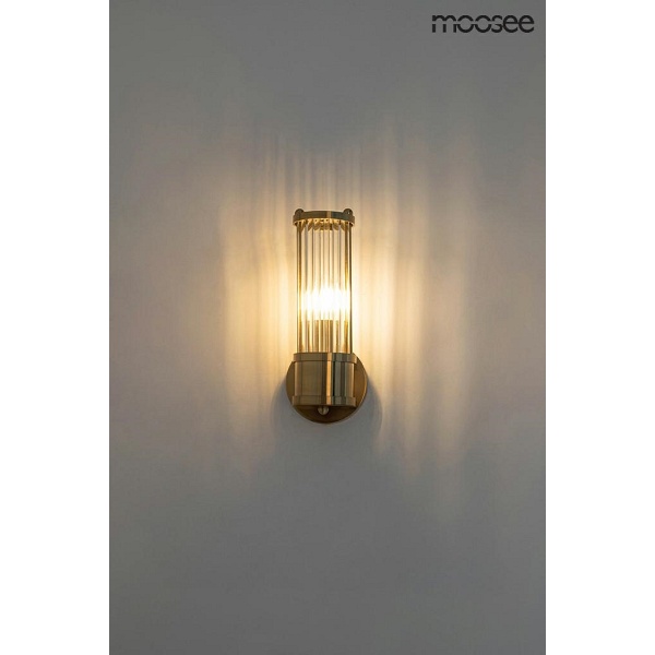 Lampa ścienna PILAR złota - Moosee