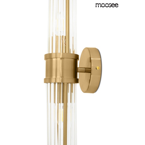 Lampa ścienna PILAR TWIN złota - Moosee