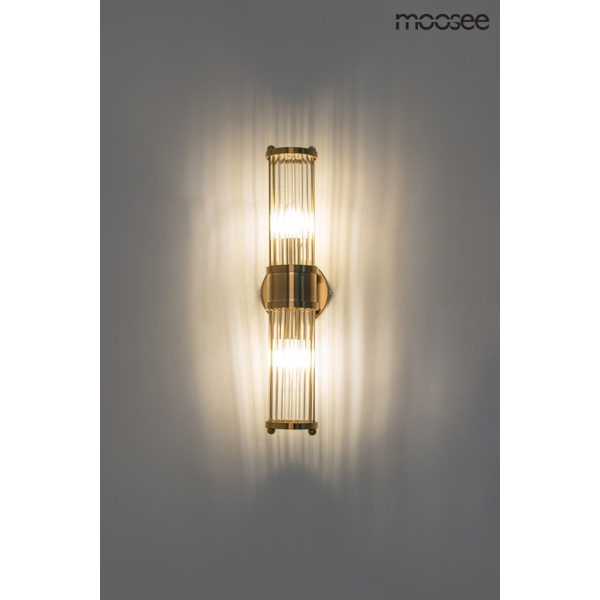 Lampa ścienna PILAR TWIN złota - Moosee