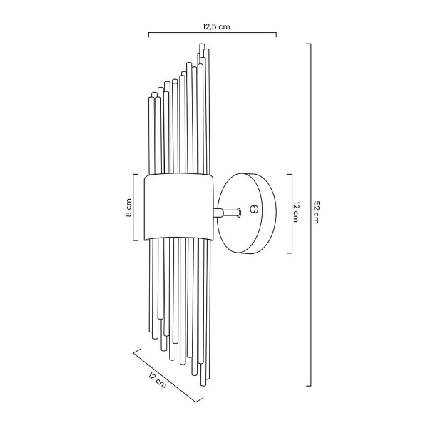 Lampa ścienna AMADEO złota - Moosee