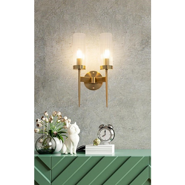 Lampa ścienna TORCH TWIN złota - Moosee