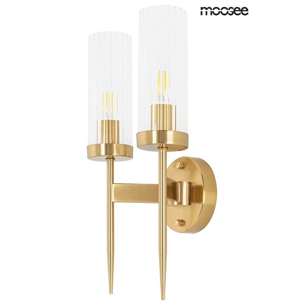 Lampa ścienna TORCH TWIN złota - Moosee