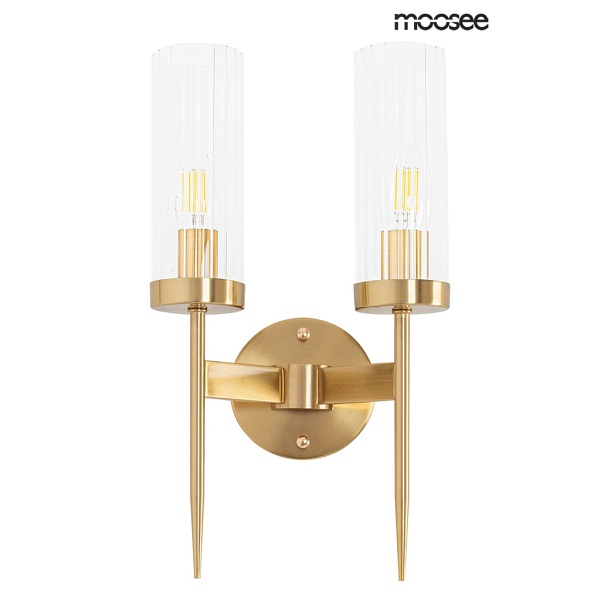 Lampa ścienna TORCH TWIN złota - Moosee