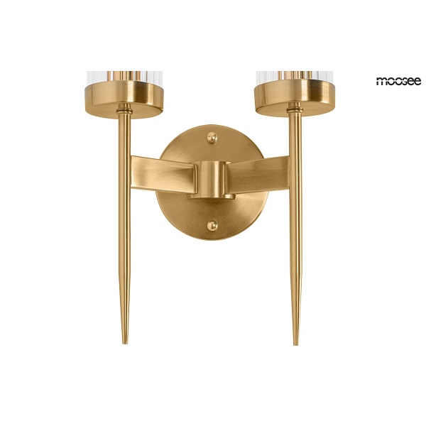 Lampa ścienna TORCH TWIN złota - Moosee