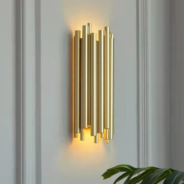 Lampa ścienna TUBO złota - Moosee