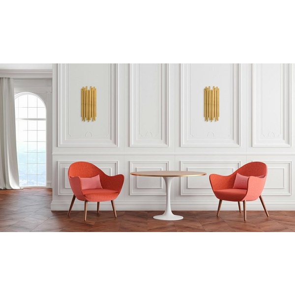 Lampa ścienna TUBO złota - Moosee