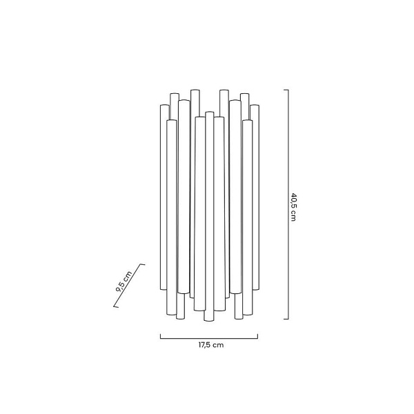 Lampa ścienna TUBO złota - Moosee