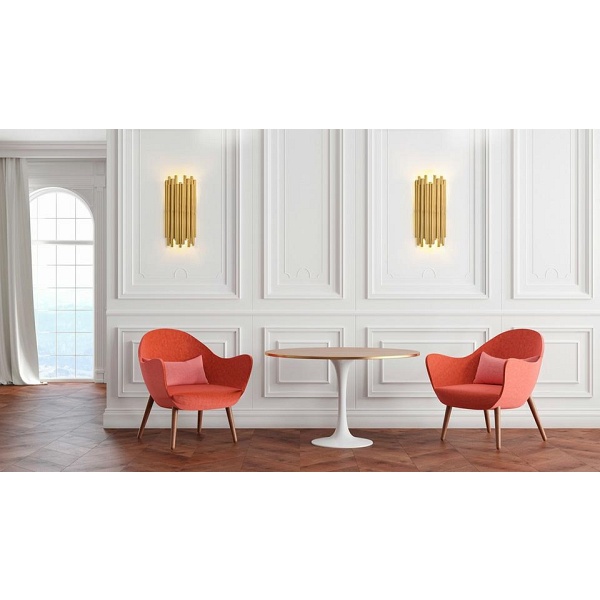 Lampa ścienna TUBO złota - Moosee