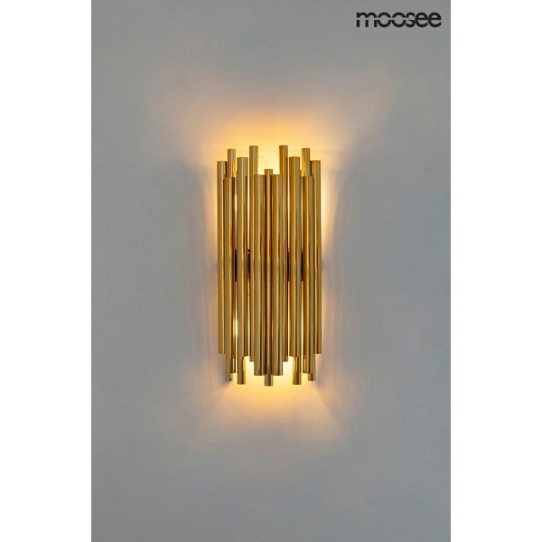 Lampa ścienna TUBO złota - Moosee