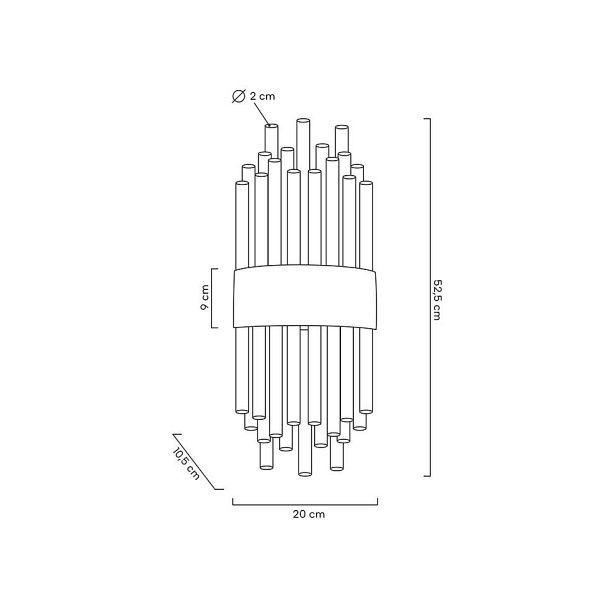 Lampa ścienna PORTOFINO złota - Moosee