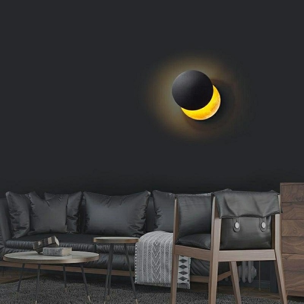 Lampa ścienna ECLISE złota / czarna - Moosee