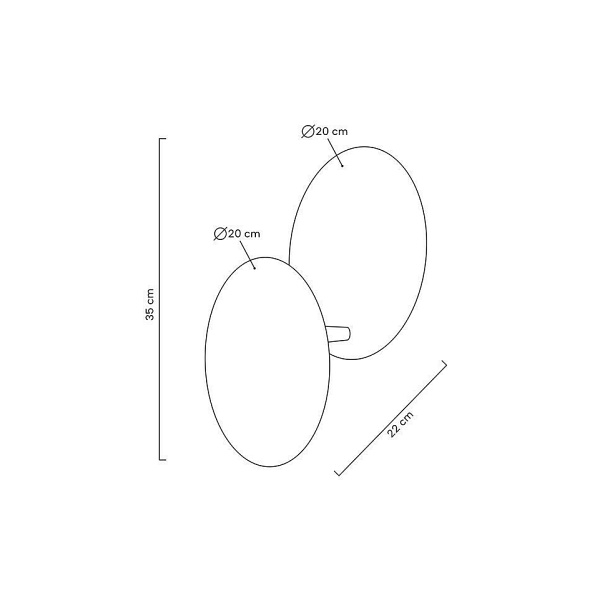 Lampa ścienna ECLISE złota / czarna - Moosee