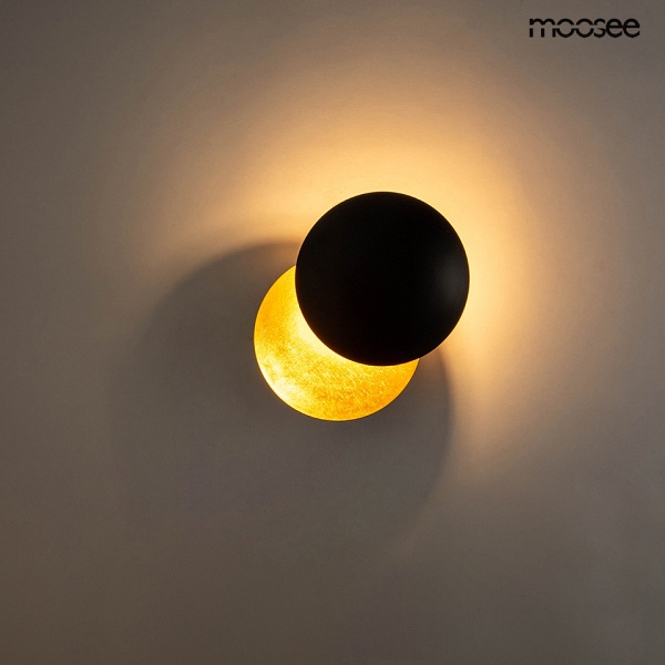Lampa ścienna ECLISE złota / czarna - Moosee