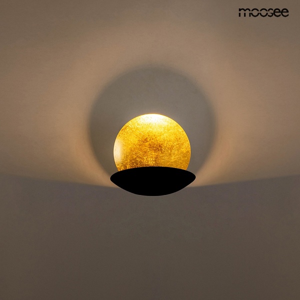 Lampa ścienna ECLISE złota / czarna - Moosee